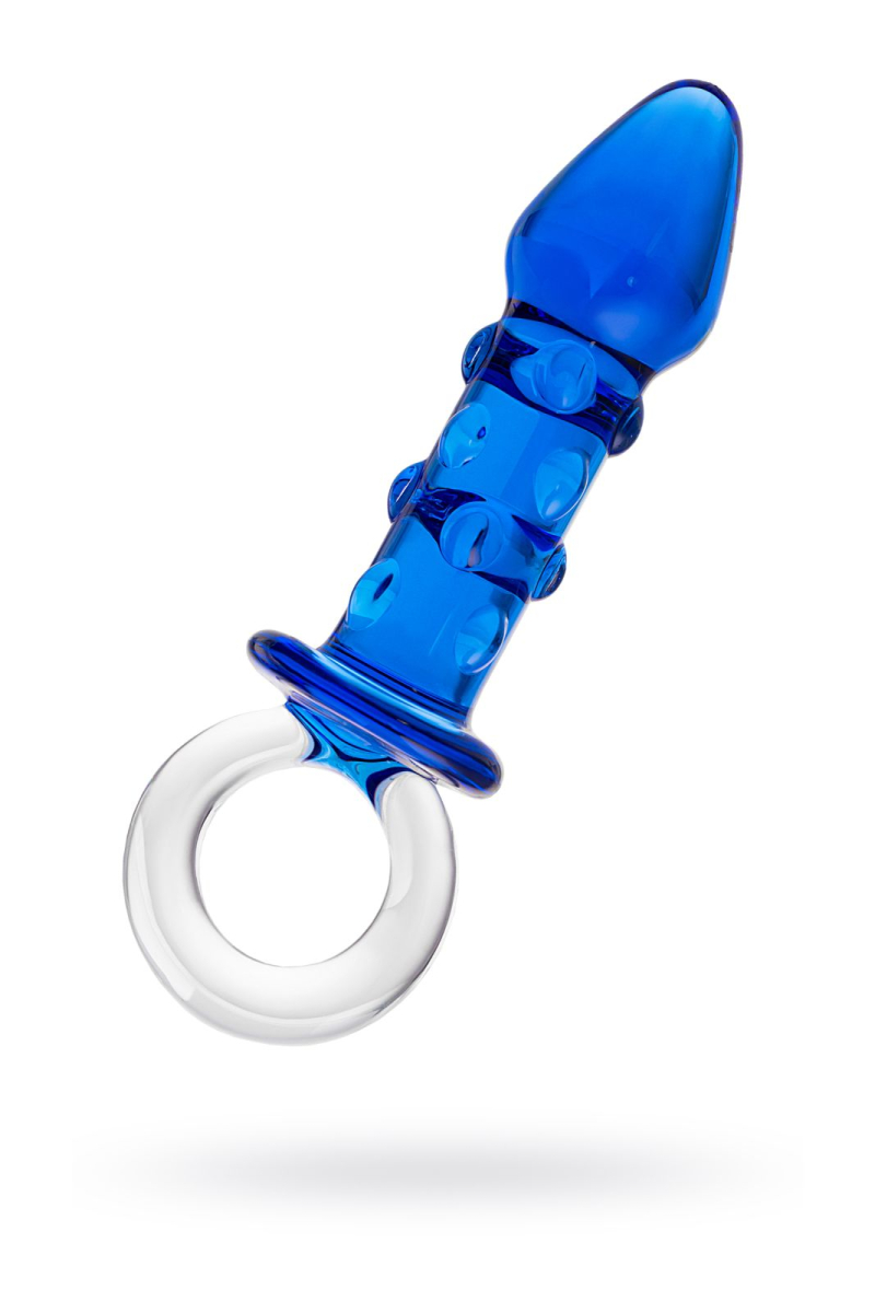 Анальная втулка из стекла sexus glass синяя 16 на 3.5 - фото - 1