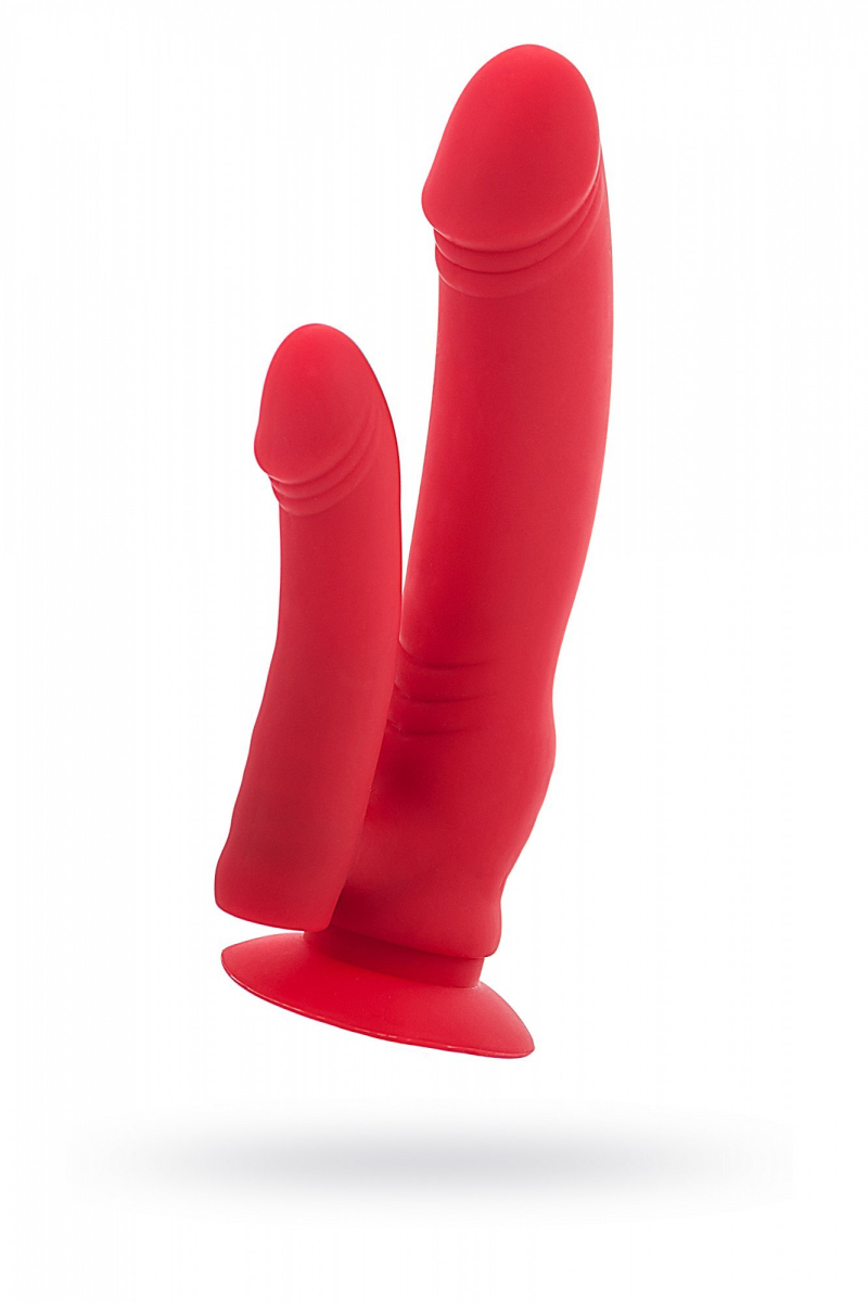 Вибратор для двойного проникновения Toyfa Black&Red красный 19,5 см - фото - 1