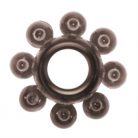 Кольцо эрекционное "Rings Bubbles" черное - фото - 1