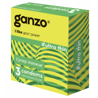 Презервативы "Ganzo Ultra Thin" (ультратонкие) 3 шт - фото - 2