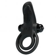 Кольцо эрекционное "Penis Ring" с вибрацией черное - фото - 3