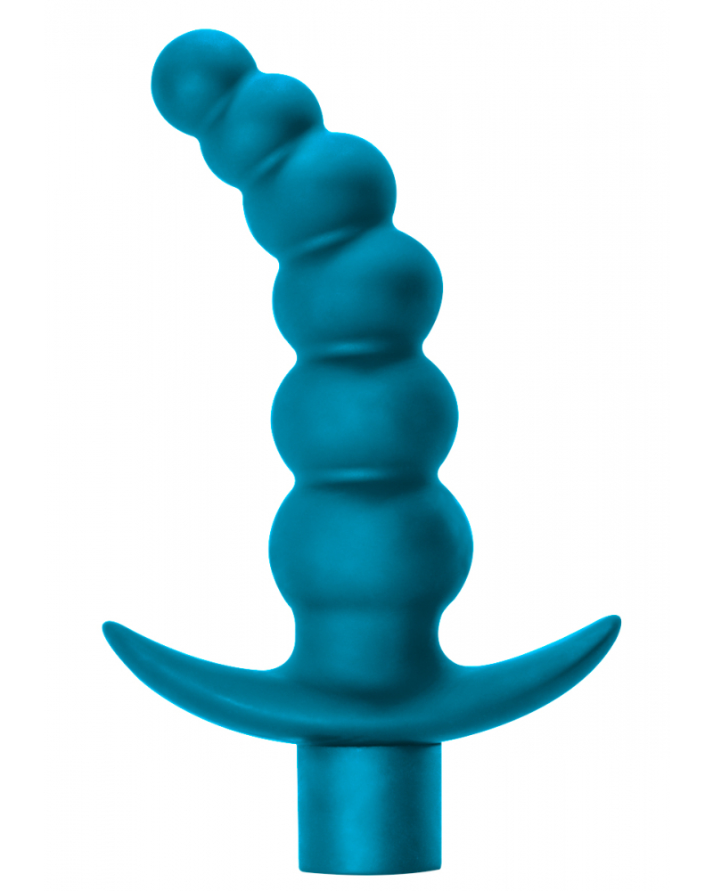 Анальная елочка с вибрацией аквамарин - фото - 1