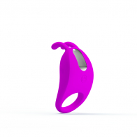 Кольцо эрекционное "Rabbit Vibrator" фиолетовое перезаряжаемое - фото - 4