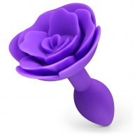 Анальная пробка-украшение "Цветок" фиолетовая - фото - 3