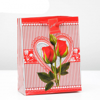 Пакет подарочный "Розы" ламинат - фото - 1