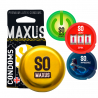 Презервативы "MAXUS Special" точечно-ребристые металл. кейс, 3 шт - фото - 4