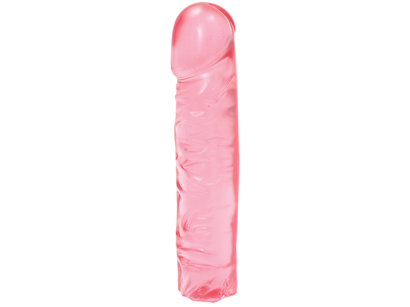Фаллоимитатор прозрачный розовый Crystal Jellies 8 Classic - Pink - фото - 2