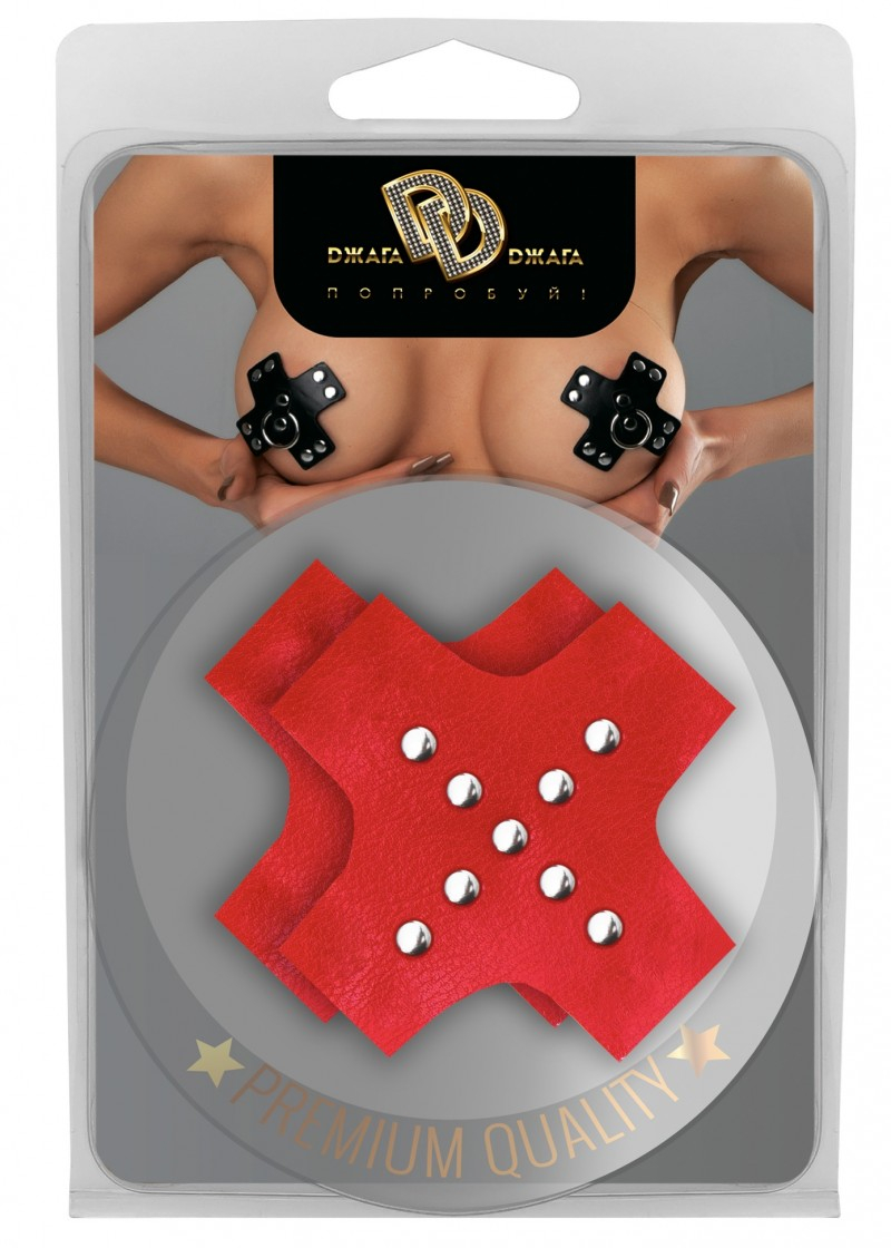 Пэстисы на грудь, красные крест - фото - 2