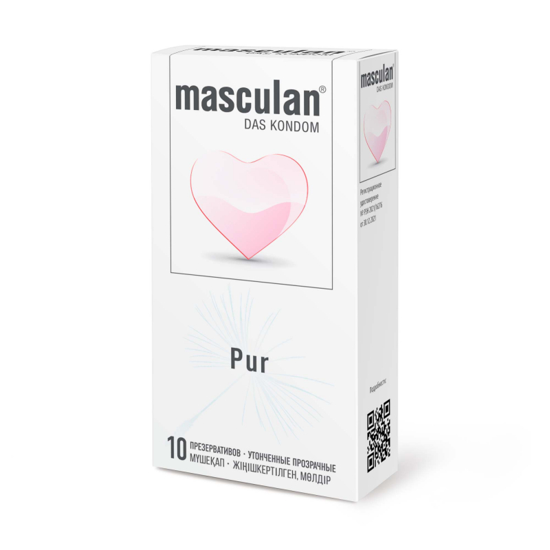 Презервативы Masculan Pur, 10 шт. Ультратонкие с увеличенным количеством смазки - фото - 1