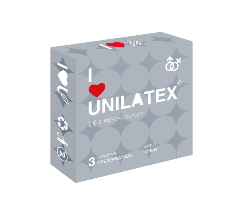 Презервативы Unilatex Dotted 3 шт - фото - 1