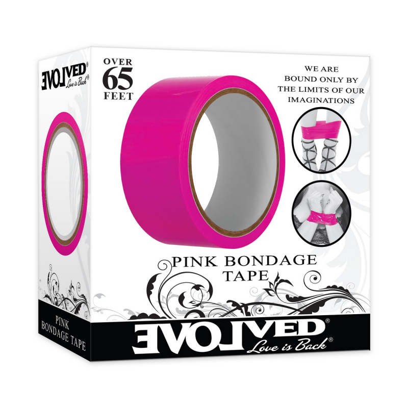 BONDAGE TAPE - PINK Самоклеющаяся лента для связывания, розовая - фото - 6