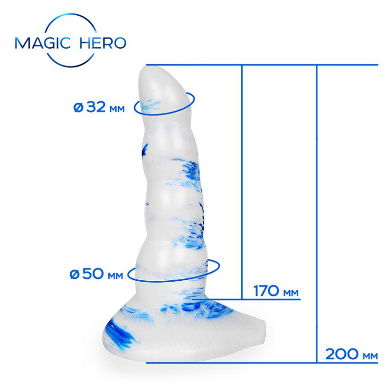 Фаллоимитатор Magic Hero белый - фото - 6