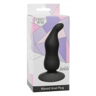 Анальная пробка Waved Anal Plug Black - фото - 2