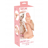 Фаллоимитатор с подвижной кожей Nature Skin 25 см - фото - 10
