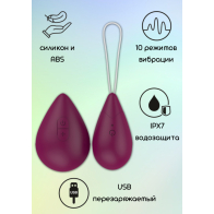 Виброяцо с пультом управления Take it easy best wine red - фото - 3