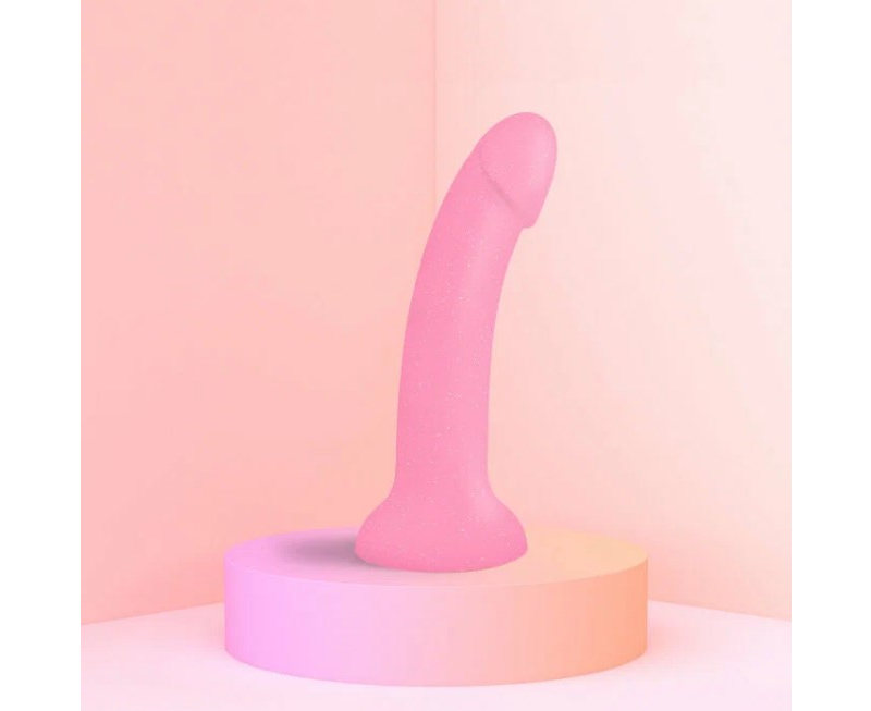 Гипоаллергенный упругий дилдо из силикона Glitzy, Франция (раб.часть – 16*3.5) - фото - 5