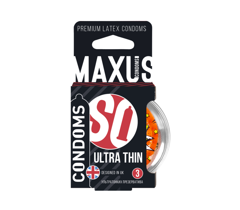 Презервативы MAXUS Ultra thin №3 в кейсе, ультратонкие, 3 шт - фото - 1