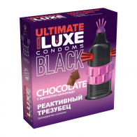 ПРЕЗЕРВАТИВ LUXE BLACK ULTIMATE РЕАКТИВНЫЙ ТРЕЗУБЕЦ (ШОКОЛАД) 1 штука - фото - 1