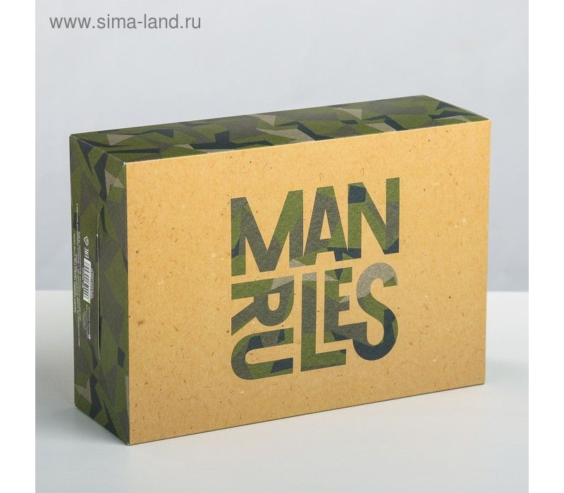 СКЛАДНАЯ КОРОБКА MAN RULES 16х23х7,5 см - фото - 2
