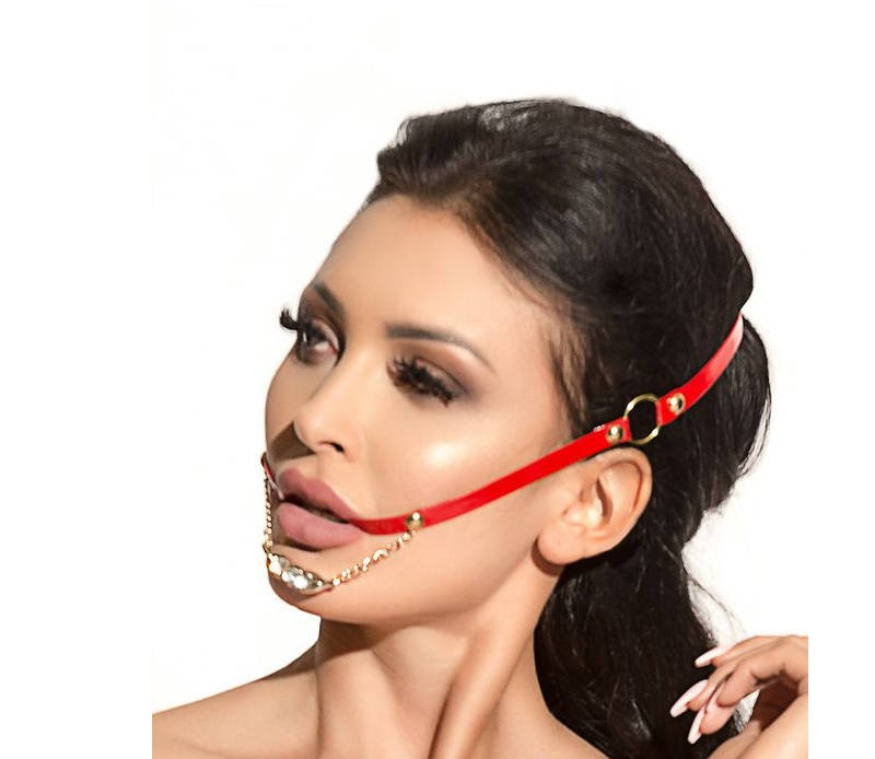 Уздечка декоративная Me Seduce Queen of hearts, красная - фото - 2